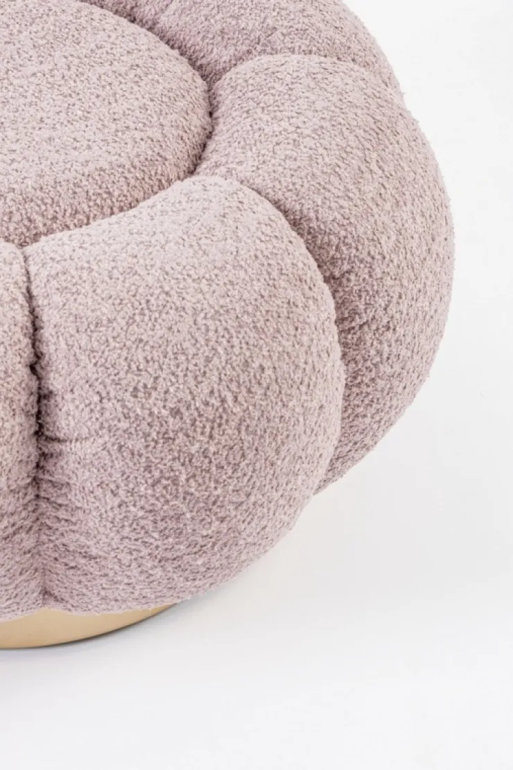 Pouf>Bizzotto POUF EFFETTO BOUCLE' ROSA ANTICO - FLOREL
