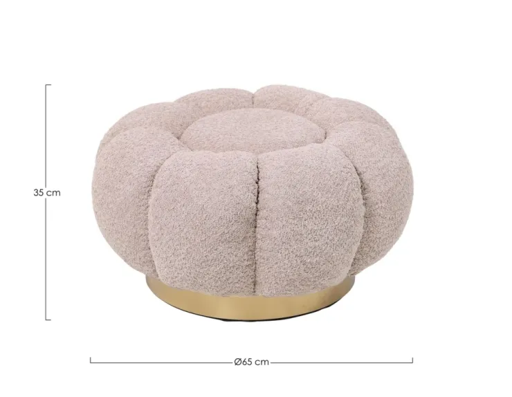 Pouf>Bizzotto POUF EFFETTO BOUCLE' ROSA ANTICO - FLOREL