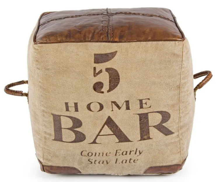 Pouf>Bizzotto POUF IN PELLE - SANPARK FIVE