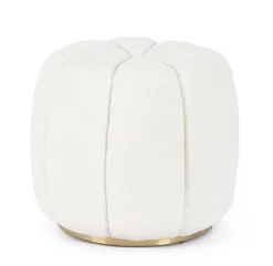 Pouf>Bizzotto POUF IN TESSUTO BIANCO - KAROLINA