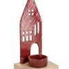 Vasi E Portacandele Natalizi>Bizzotto P.TEALIGHT 1P CORNWALL CASA ROSSO H19