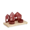 Vasi E Portacandele Natalizi>Bizzotto P.TEALIGHT 2P CORNWALL CASA ROSSO