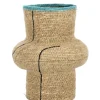 Ceste Decorative>Bizzotto P.VASO DECOR THANG NATURALE AZZURRO H23