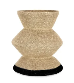 Ceste Decorative>Bizzotto P.VASO DECORATIVO LANH NATURAL NERO H43