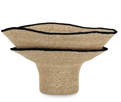 Ceste Decorative>Bizzotto P.VASO DECORATIVO LANH NATURALE NERO D59