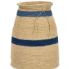 Ceste Decorative>Bizzotto P.VASO DECORATIVO NINH NATURALE BLU H25