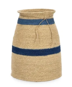 Ceste Decorative>Bizzotto P.VASO DECORATIVO NINH NATURALE BLU H25