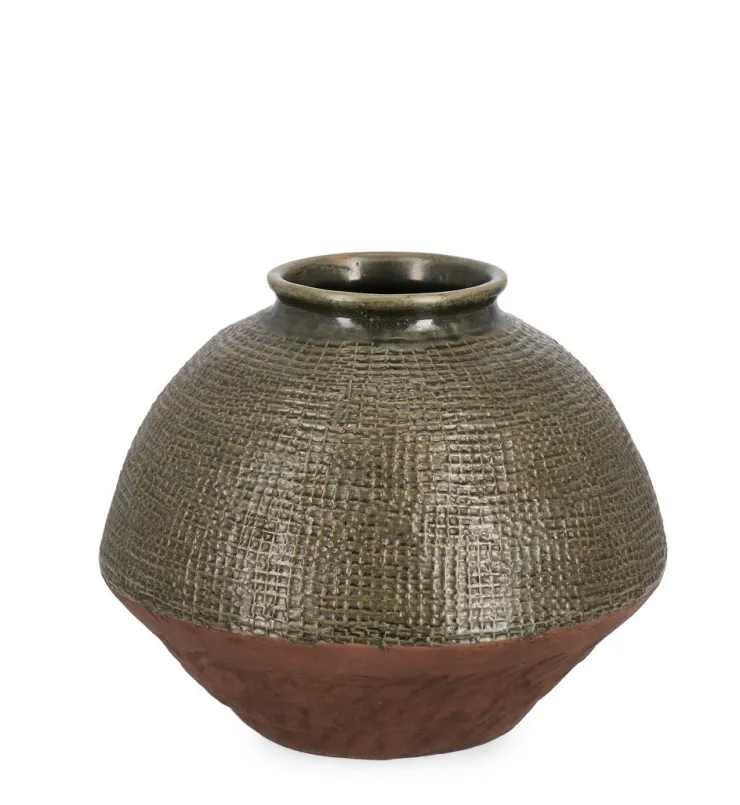 Vasi E Coprivasi>Bizzotto P.VASO KLAS TERRACOTTA VERDE D47