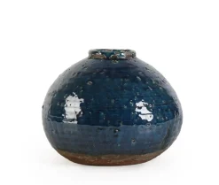 Vasi E Coprivasi>Bizzotto P.VASO RUNE TERRACOTTA BLU D28