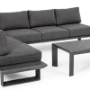 Salotti Completi>Bizzotto SALOTTO ANGOLARE IN ALLUMINIO ANTRACITE CX23 - KONNOR