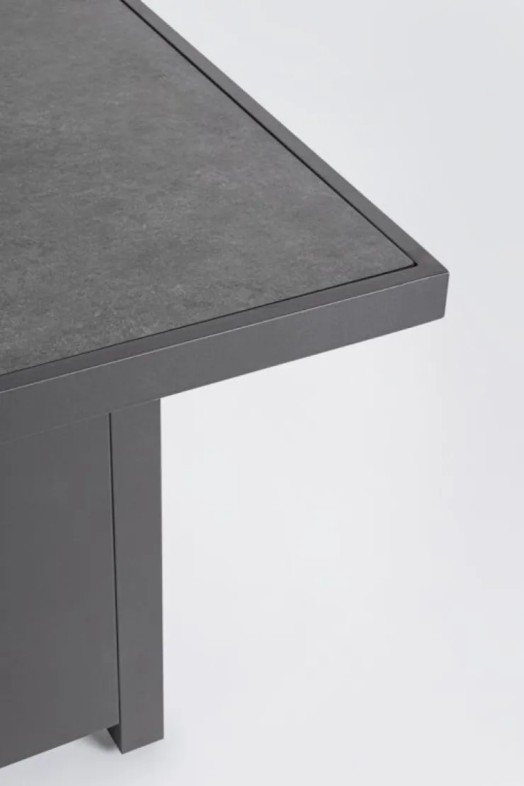 Salotti Completi>Bizzotto SALOTTO ANGOLARE IN ALLUMINIO ANTRACITE PG61 - HENDRIX