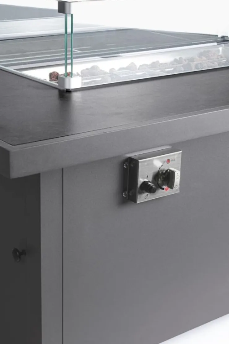 Salotti Completi>Bizzotto SALOTTO ANGOLARE IN ALLUMINIO ANTRACITE PG61 - HENDRIX