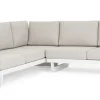 Salotti Completi>Bizzotto SALOTTO ANGOLARE IN ALLUMINIO BIANCO WG20 - INFINITY