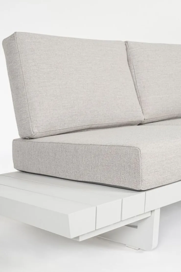Salotti Completi>Bizzotto SALOTTO ANGOLARE IN ALLUMINIO BIANCO WG20 - INFINITY