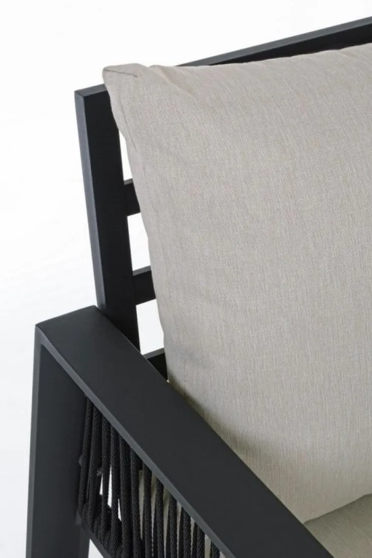 Salotti Completi>Bizzotto SALOTTO IN ALLUMINIO ANTRACITE LH32 - CAPTIVA