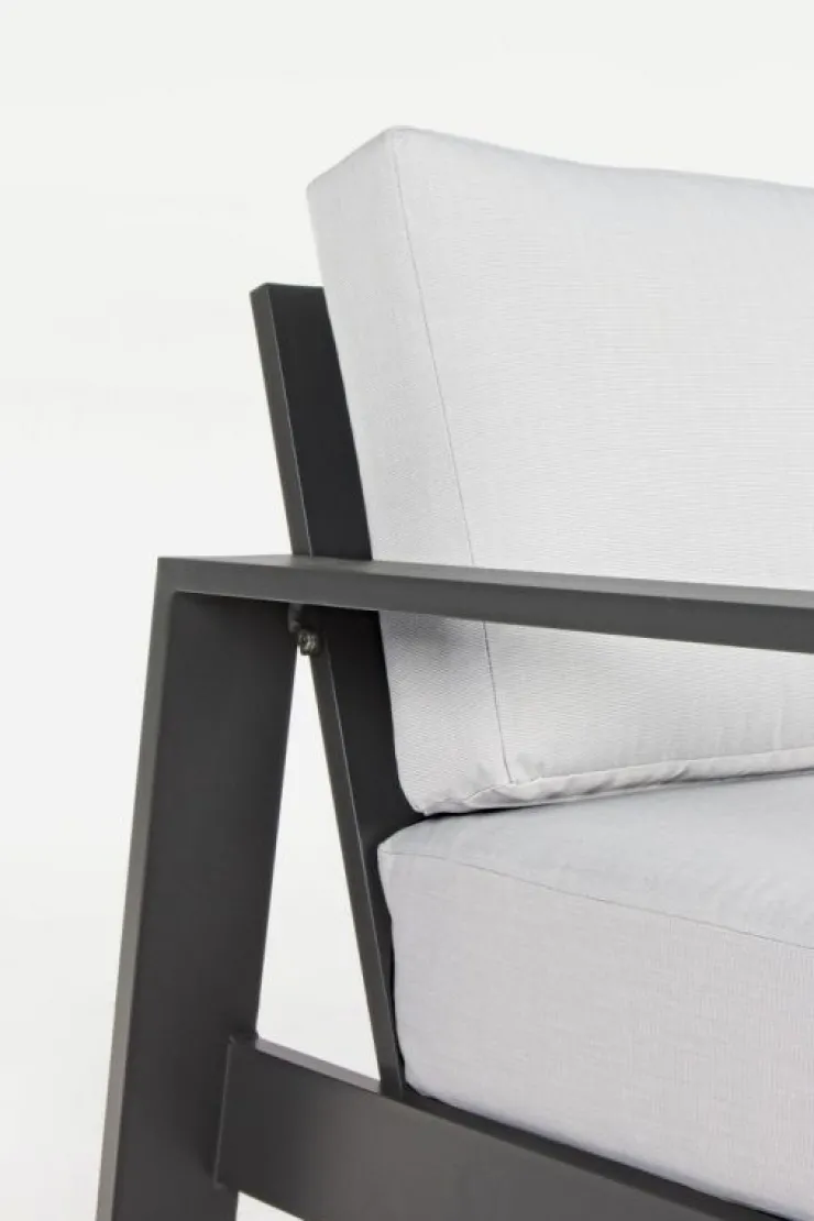Salotti Completi>Bizzotto SALOTTO IN ALLUMINIO ANTRACITE YK13 - BALTIC