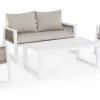 Salotti Completi>Bizzotto SALOTTO IN ALLUMINIO BIANCO LH30 - CAPTIVA