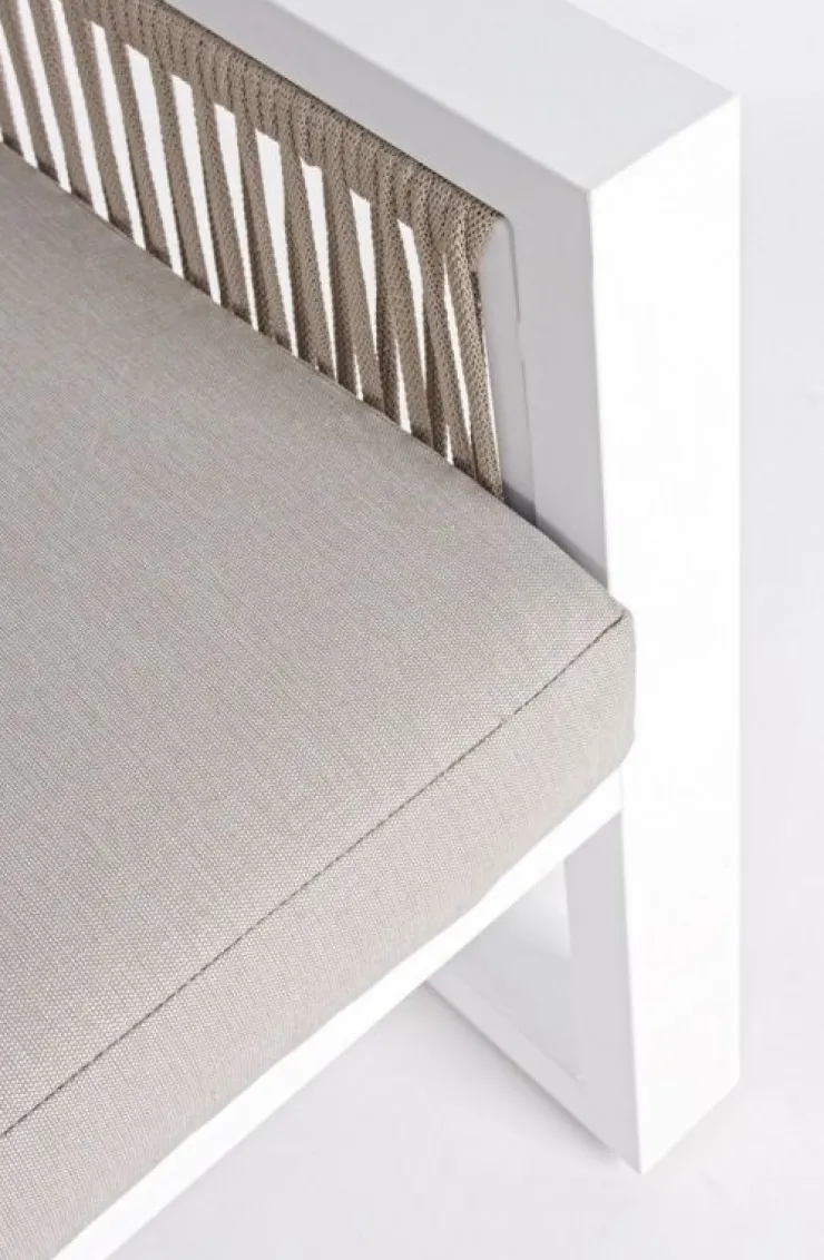 Salotti Completi>Bizzotto SALOTTO IN ALLUMINIO BIANCO LH30 - CAPTIVA