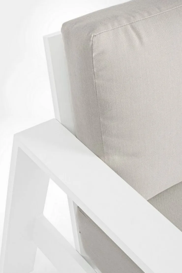 Salotti Completi>Bizzotto SALOTTO IN ALLUMINIO BIANCO YK11 - BALTIC
