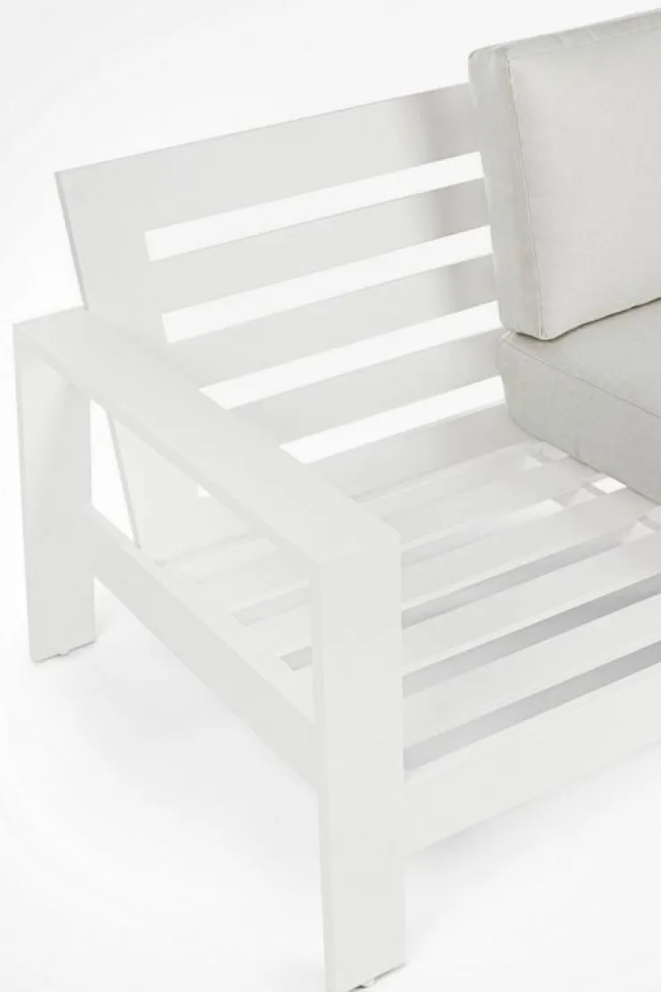 Salotti Completi>Bizzotto SALOTTO IN ALLUMINIO BIANCO YK11 - BALTIC