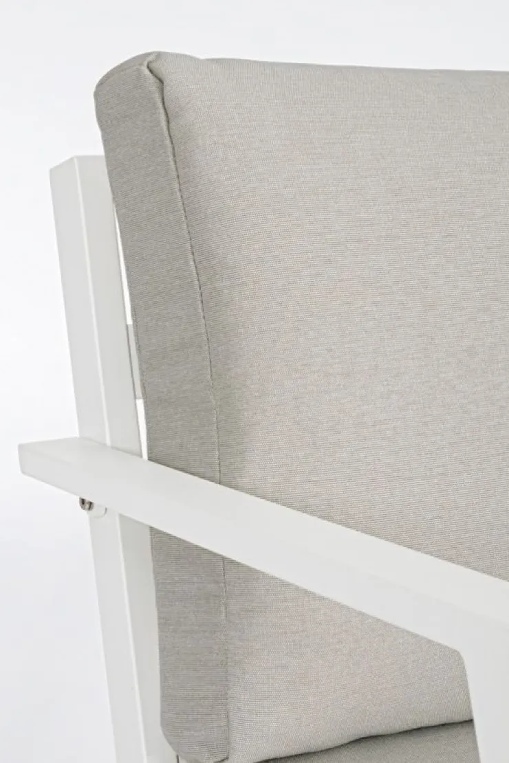 Salotti Completi>Bizzotto SALOTTO IN ALLUMINIO CON CUSCINI BIANCO YK11 - HARLEY