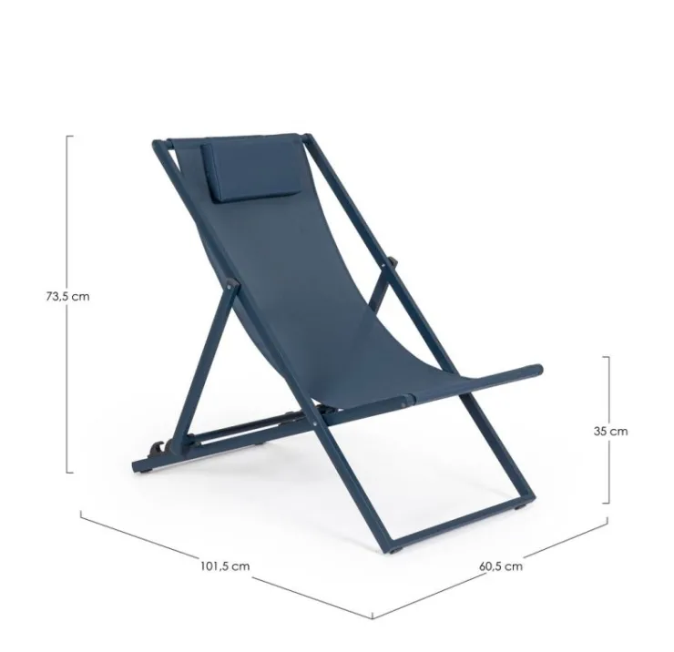 Lettini, Sdraio E Chaise Longue>Bizzotto SDRAIO IN ALLUMINIO NAVY - TAYLOR