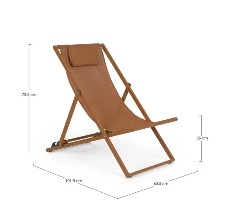 Lettini, Sdraio E Chaise Longue>Bizzotto SDRAIO IN ALLUMINIO PECAN - TAYLOR