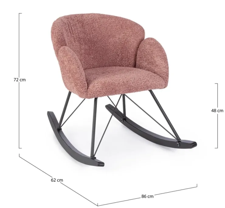 Poltrone E Chaise Longue>Bizzotto SEDIA A DONDOLO EFFETTO BOUCLE' CANYON - SIBILLA