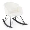 Poltrone E Chaise Longue>Bizzotto SEDIA A DONDOLO EFFETTO BOUCLE' BIANCA - SIBILLA