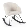 Poltrone E Chaise Longue>Bizzotto SEDIA A DONDOLO EFFETTO BOUCLE' NATURALE - SIBILLA