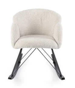 Poltrone E Chaise Longue>Bizzotto SEDIA A DONDOLO EFFETTO BOUCLE' NATURALE - SIBILLA