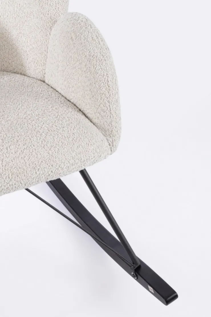 Poltrone E Chaise Longue>Bizzotto SEDIA A DONDOLO EFFETTO BOUCLE' NATURALE - SIBILLA