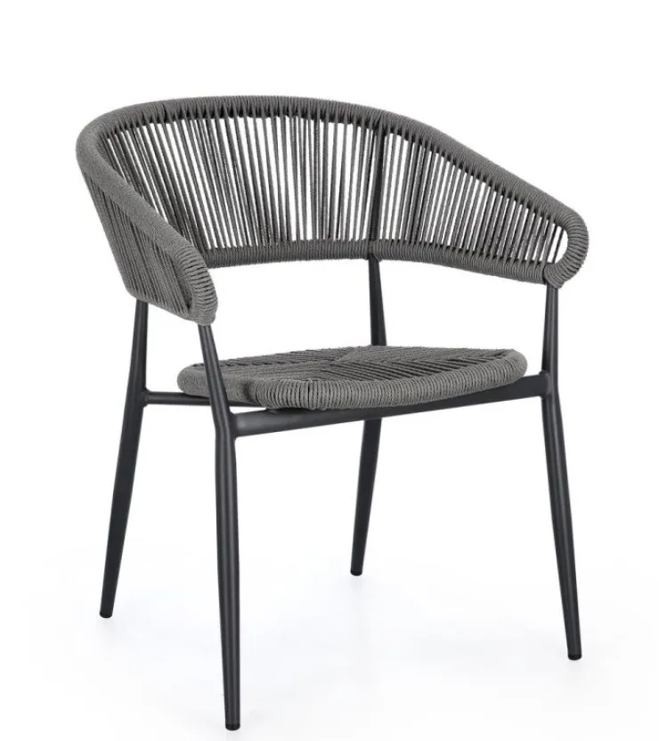 Sedie>Bizzotto SEDIA C-BR ALGAIDA ANTRACITE/GRIGIO