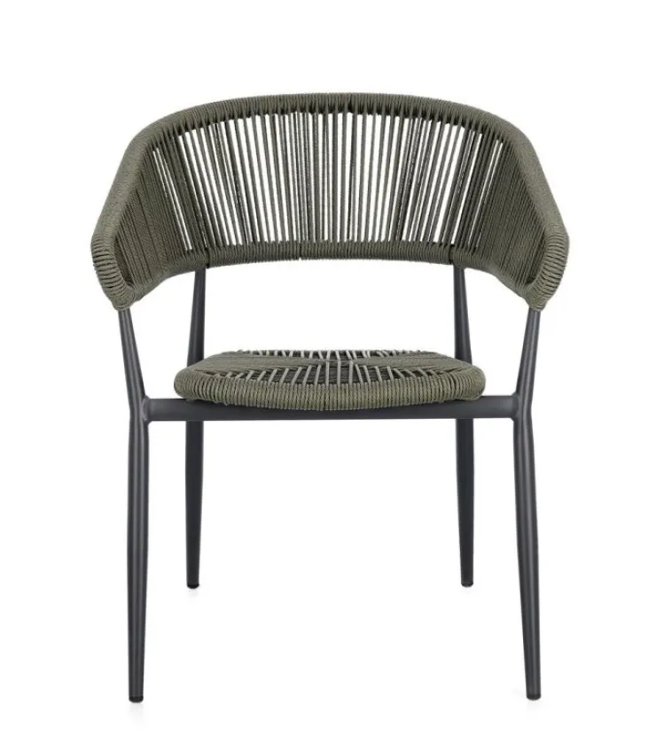 Sedie>Bizzotto SEDIA C-BR ALGAIDA ANTRACITE/VERDE