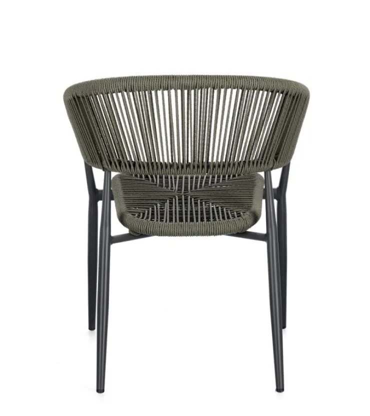 Sedie>Bizzotto SEDIA C-BR ALGAIDA ANTRACITE/VERDE