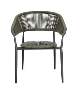 Sedie>Bizzotto SEDIA C-BR ALGAIDA ANTRACITE/VERDE