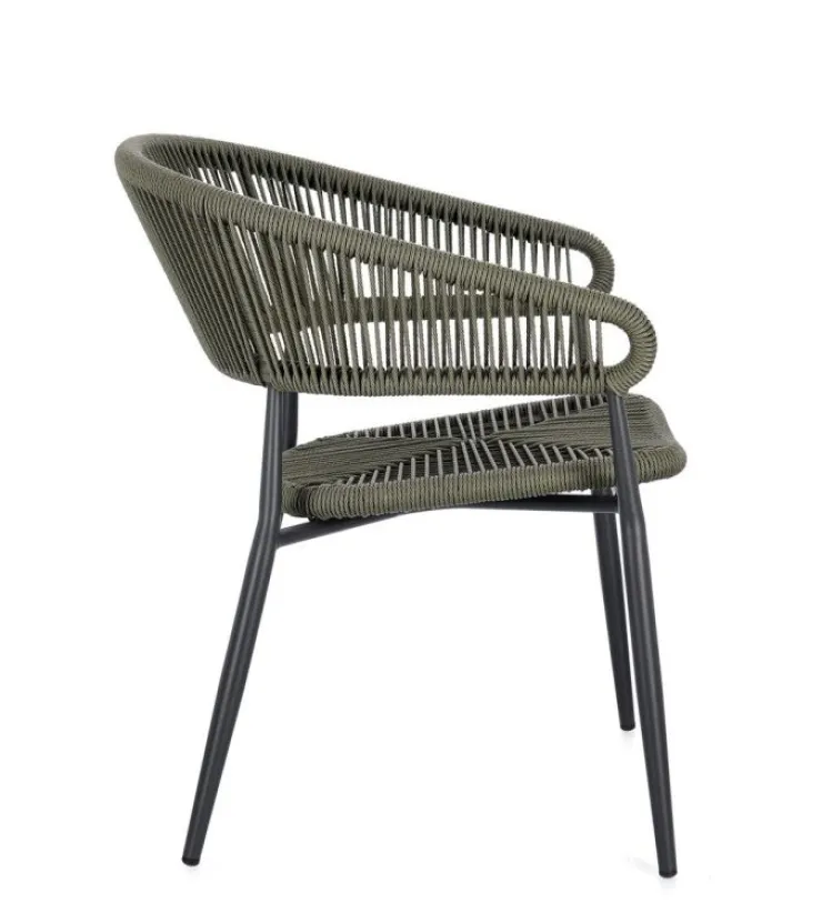Sedie>Bizzotto SEDIA C-BR ALGAIDA ANTRACITE/VERDE