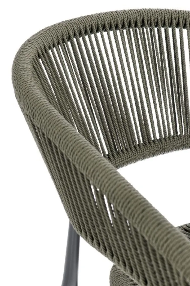 Sedie>Bizzotto SEDIA C-BR ALGAIDA ANTRACITE/VERDE