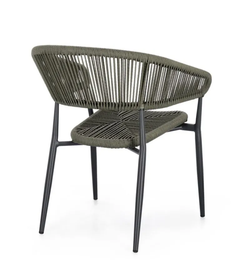 Sedie>Bizzotto SEDIA C-BR ALGAIDA ANTRACITE/VERDE