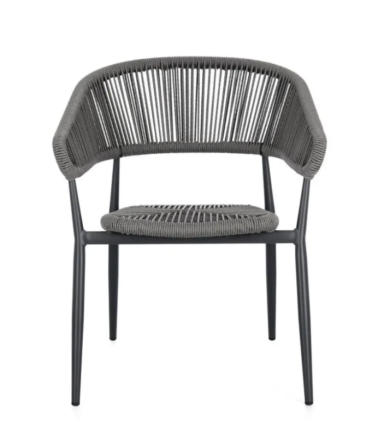 Sedie>Bizzotto SEDIA C-BR ALGAIDA ANTRACITE/GRIGIO