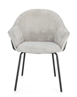Sedie>Bizzotto SEDIA C-BR CASSIDY NERO/GRIGIO CHIARO