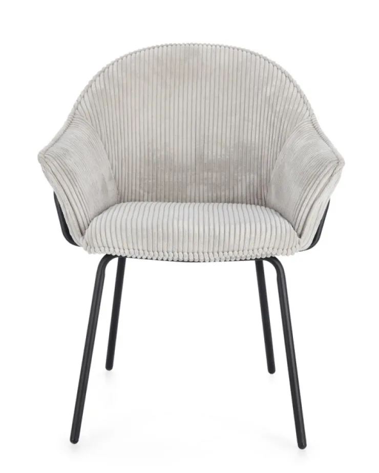 Sedie>Bizzotto SEDIA C-BR CASSIDY NERO/GRIGIO CHIARO