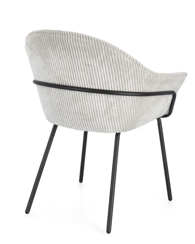 Sedie>Bizzotto SEDIA C-BR CASSIDY NERO/GRIGIO CHIARO