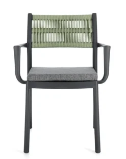 Sedie>Bizzotto SEDIA C-BR C-C ALVIN ANTRACITE/VERDE
