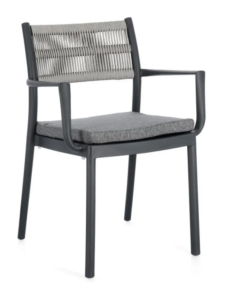 Sedie>Bizzotto SEDIA C-BR C-C ALVIN ANTRACITE/GRIGIO CH