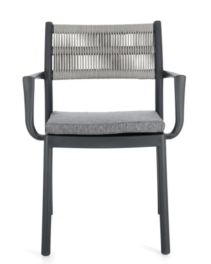 Sedie>Bizzotto SEDIA C-BR C-C ALVIN ANTRACITE/GRIGIO CH