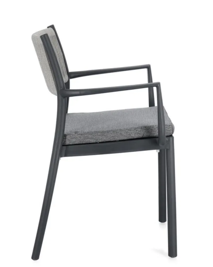 Sedie>Bizzotto SEDIA C-BR C-C ALVIN ANTRACITE/GRIGIO CH