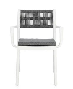 Sedie>Bizzotto SEDIA C-BR C-C ALVIN BIANCO/GRIGIO SCURO