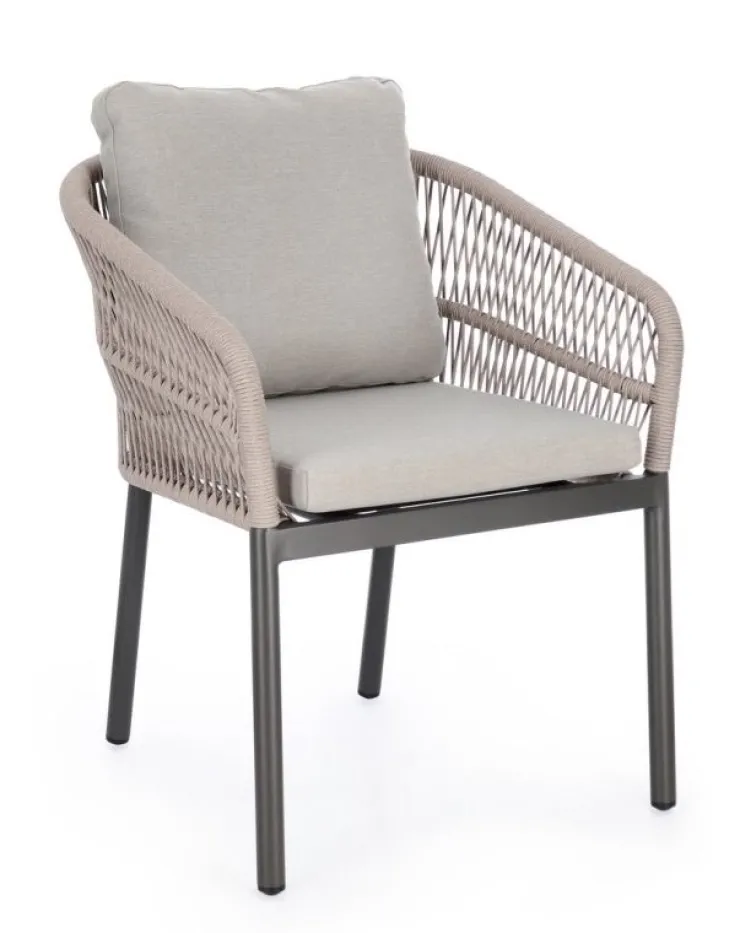 Sedie>Bizzotto SEDIA C-BR C-C GALDANA ANTRACITE/KHAKI