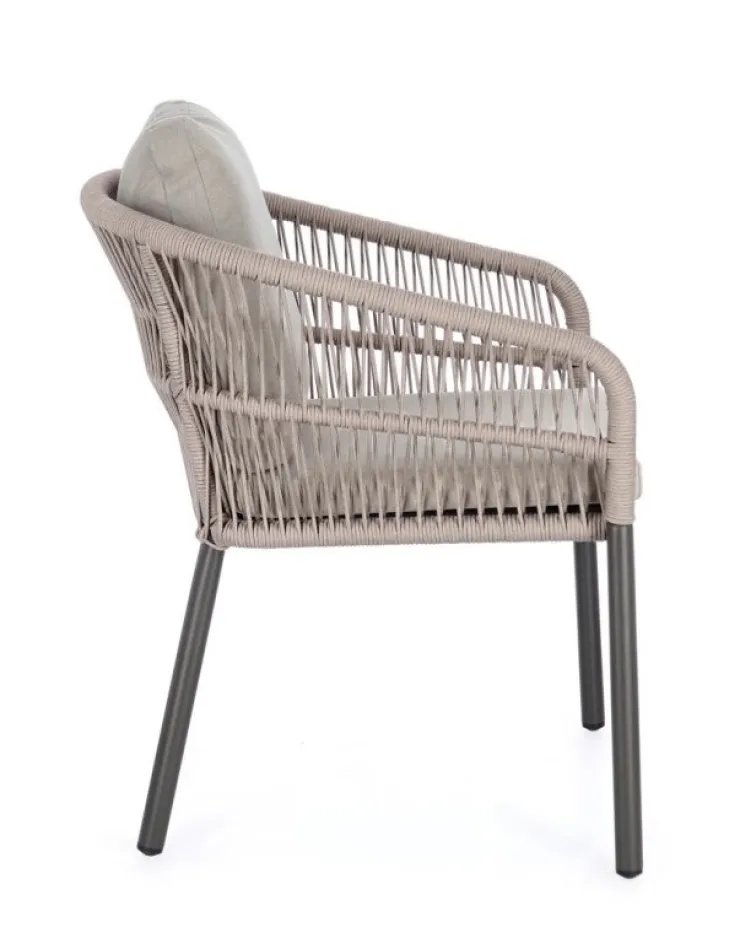 Sedie>Bizzotto SEDIA C-BR C-C GALDANA ANTRACITE/KHAKI
